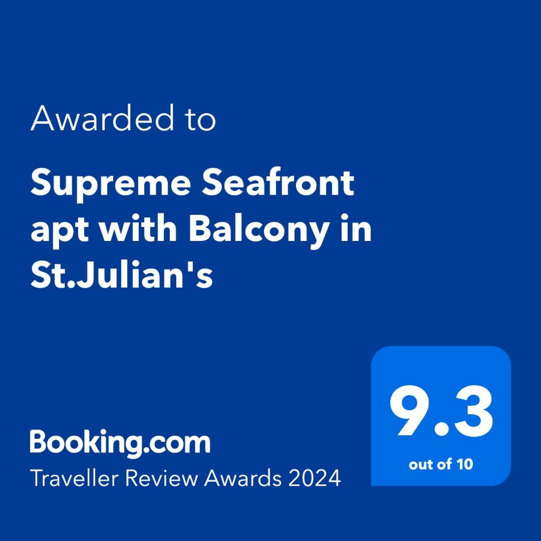 Supreme Seafront Apt With Balcony In St.Julian'S Saint Julian's Εξωτερικό φωτογραφία
